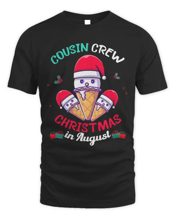 Cousin crew Christmas in August ice cream Summer