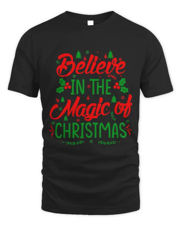 Funny Vintage Believe In The Magic Of Christmas