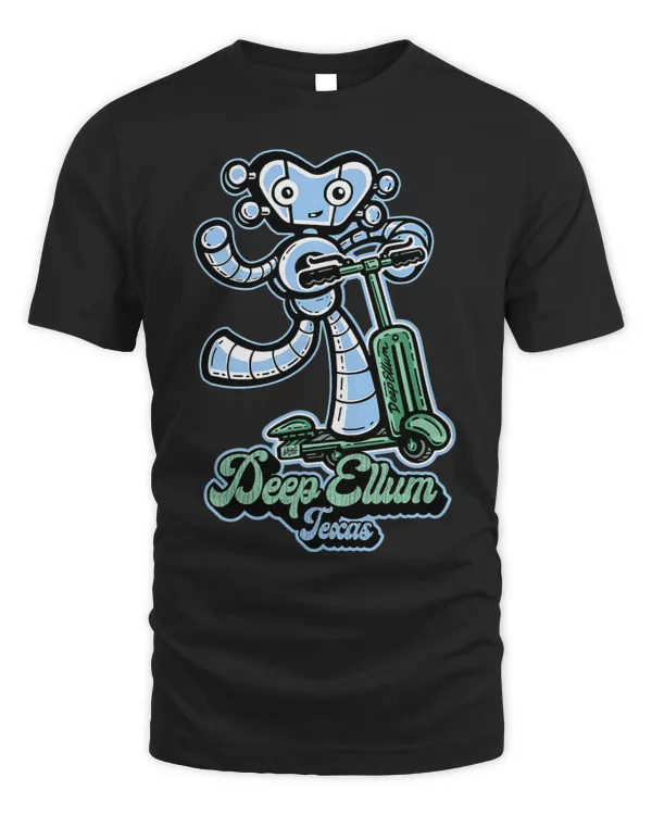 Deep Ellum Dallas Texas Traveling Man Robot on Scooter
