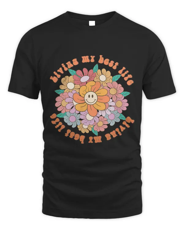 Funny Yellow Pink Happy Smiling Smile Face Daisy Flower Girl 1