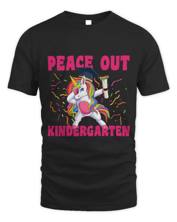 Pony Unicorn Kids Kindergarten Graduation Peace Out Kindergarten Unicorn Ponies