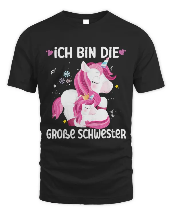 Pony Unicorn Kids Unicorn Ich Bin Die Große Schwester Girl Daughter 1 Ponies