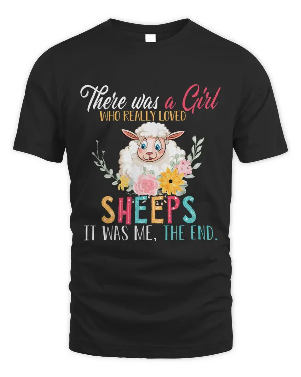There Was A Girl Who Really Loved Sheeps Floral Farmer