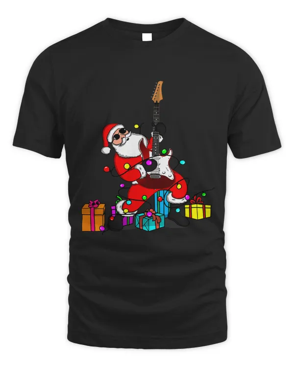 Santa Claus Guitar Player Christmas
