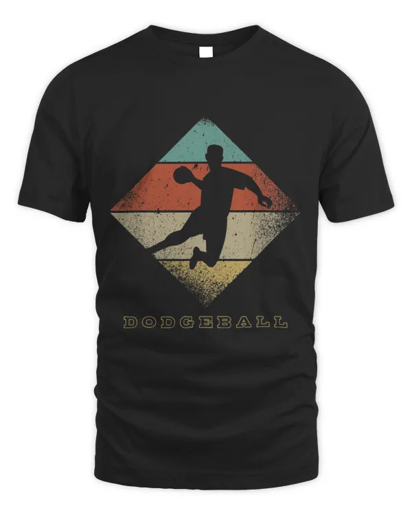 Retro Dodgeball Player 1960s 1970s Style Dodgeball