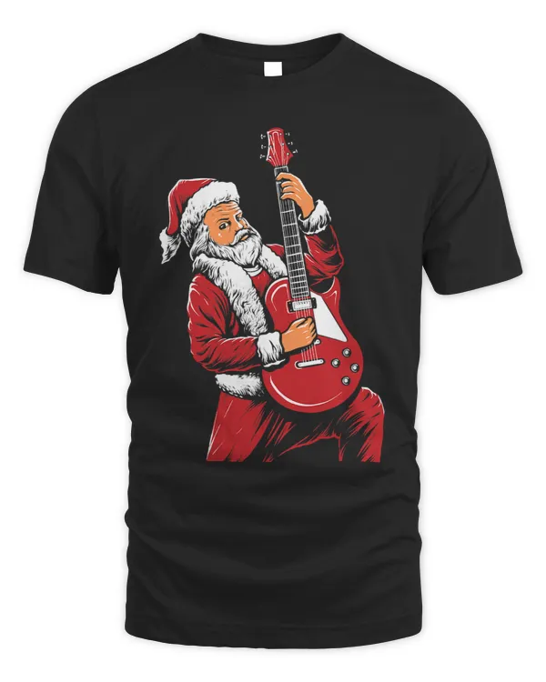 Santa Playing Guitar Christmas Pajama Musician Guitarist 1