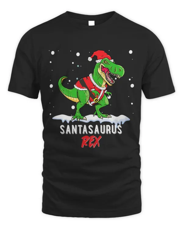 Santa Trex Dinosaur Happy Christmas Funny