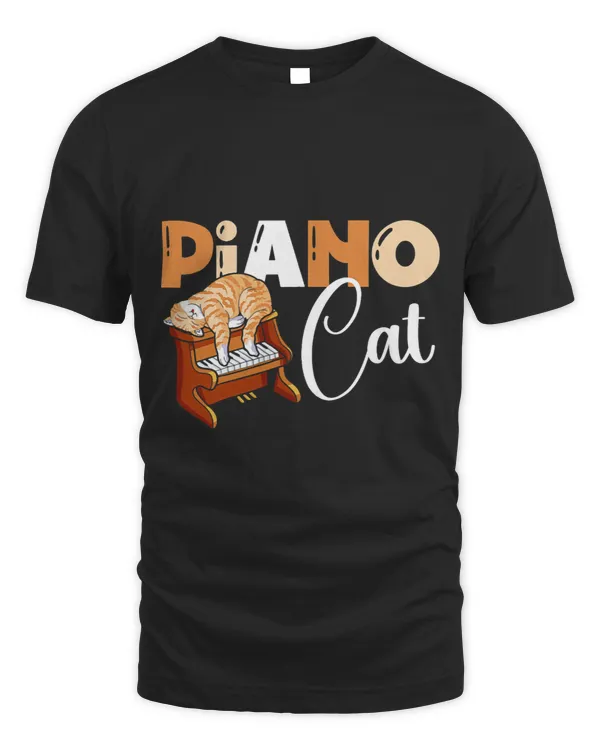 Piano Cat Musician Pianist Cat Whisperer Kitty Lover