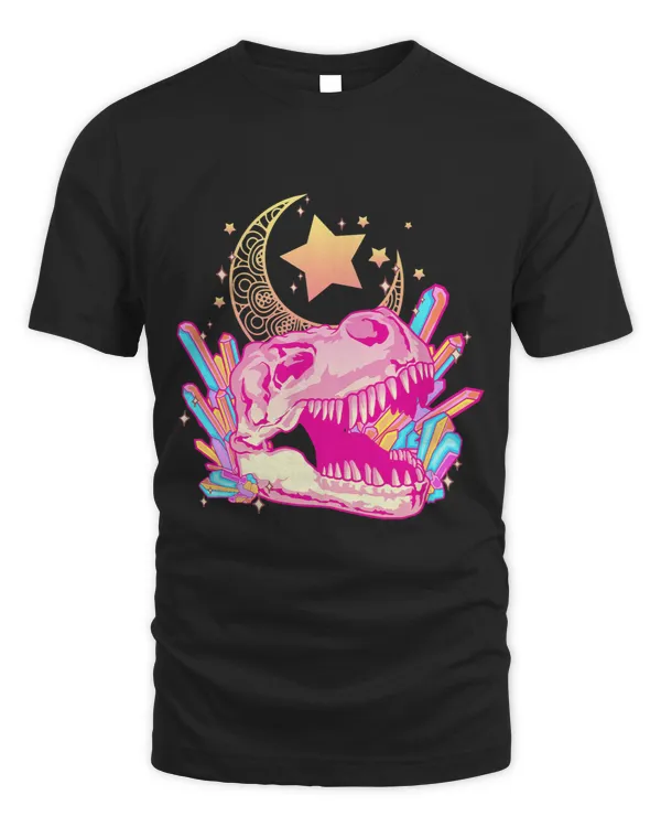 Pastel Goth T Rex Skull Crystal Crescent Moon Aesthetic Bone
