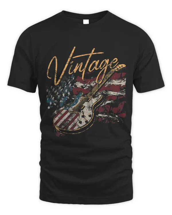 Patriotic 4th of July String Instrument Guitarist