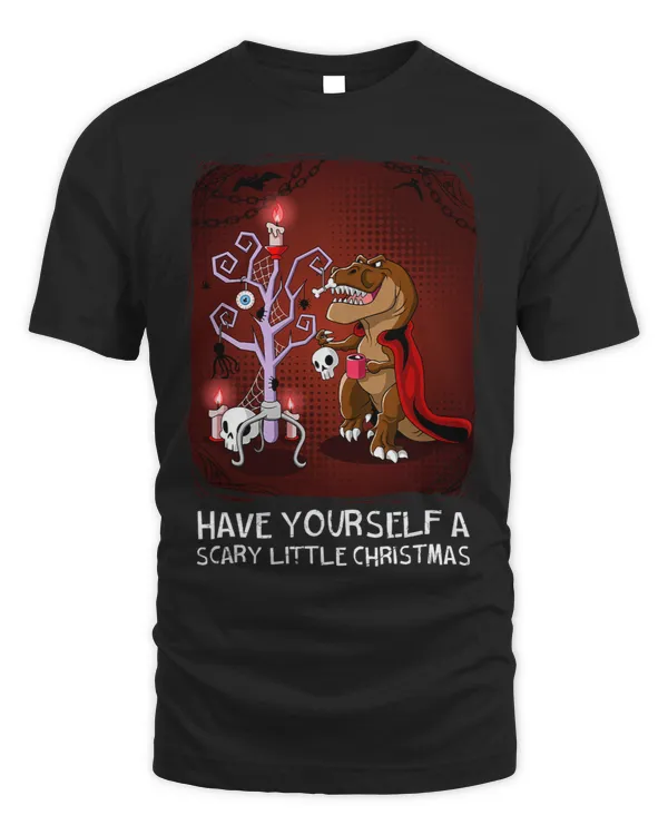 Scary Little Christmas Tree Gothic Festive TRex Dinosaur