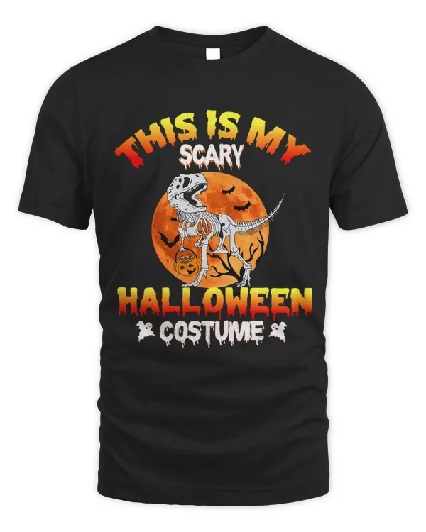 Scary T rex Skelton Halloween This Is My Halloween Costume