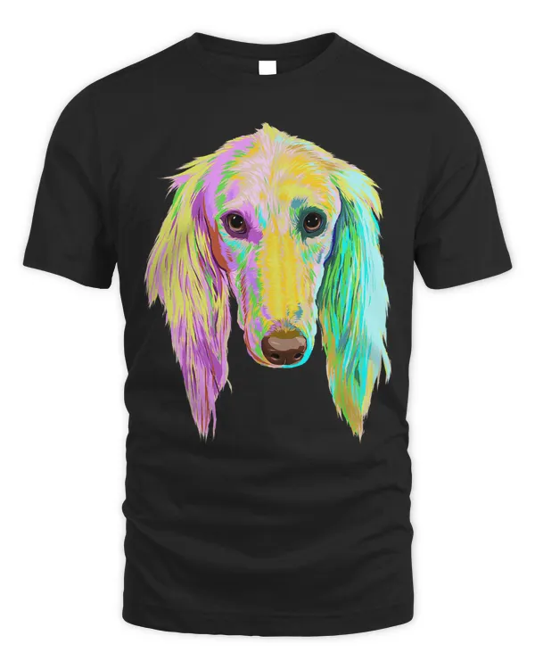 Colourful Funny Dog Saluki T-Shirt