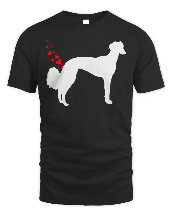 Funny Saluki Owner Valentines Day Heart Dog Farts Gift T-Shirt