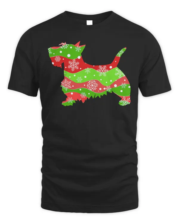 Christmas Scottie Scottish Terrier Dog Funny T-Shirt