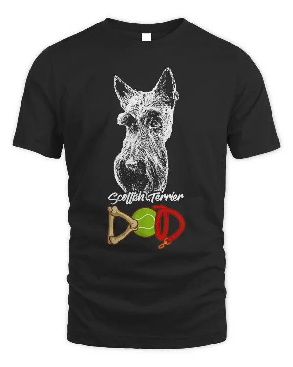 Cute Scottish Terrier Dad T-Shirt