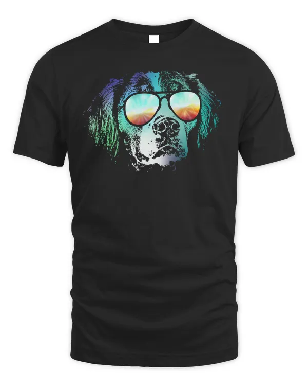 Brittany Neon Dog Long-Sleeve T-Shirt