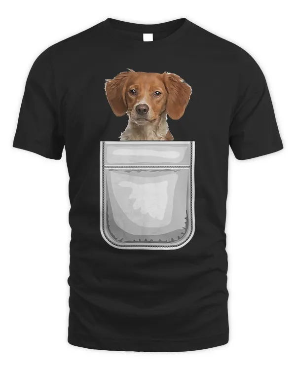 Brittany Puppy Dog in Your Pocket T-Shirt