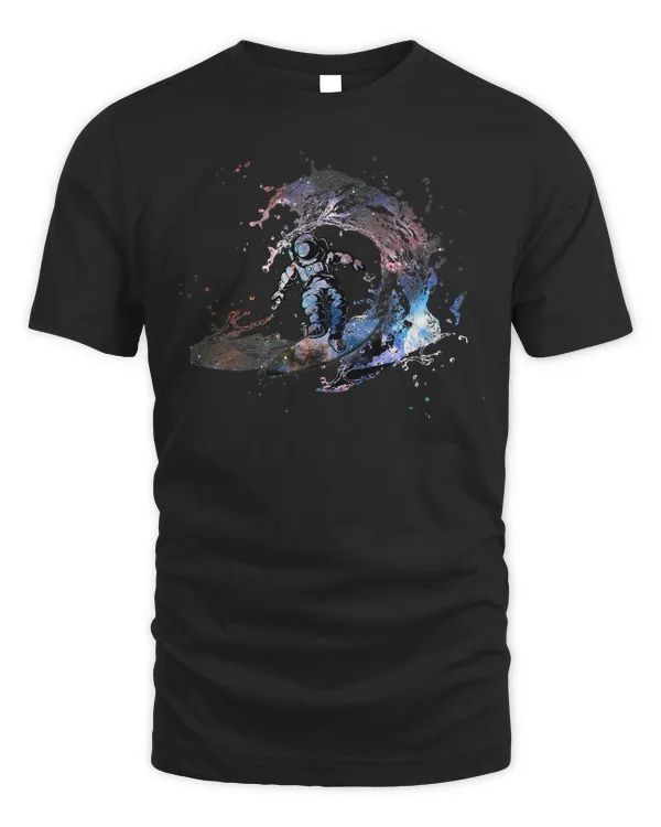 Astronaut Outer Space Surfer Surfing Galaxy Waves T-Shirt T-Shirt