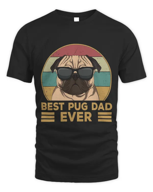 Best Pug Dad Ever Funny Pug Dog Gift for Men and Boys T-Shirt