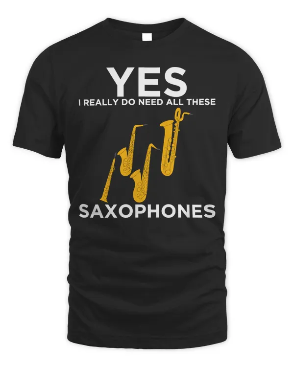 Funny Saxophone Design Need all These Saxophones Pullover Hoodie