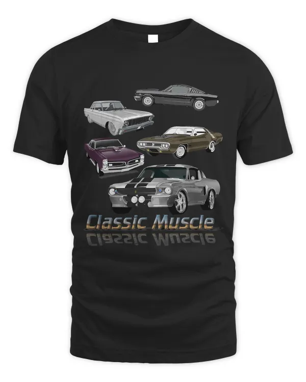 Classic American Muscle Cars Vintage Gift T-shirt