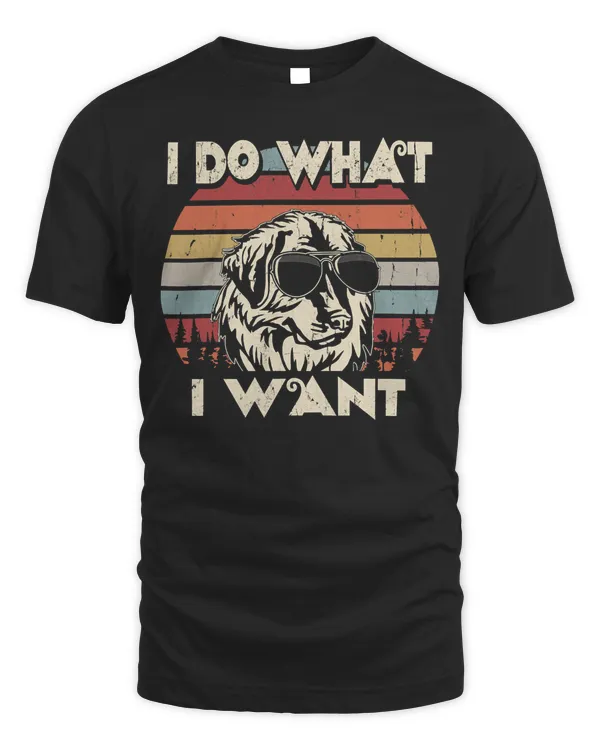 I do what I want funny Leonberger Vintage Retro T-Shirt