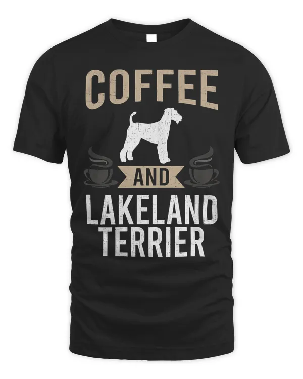 Coffee and Lakeland Terrier Dog Lover Premium T-Shirt