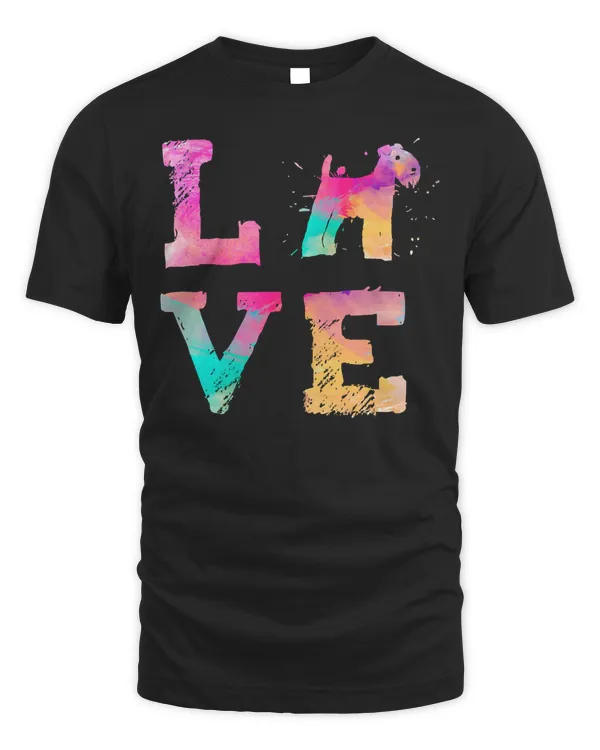 Colorful Watercolor Paint Lakeland Terrier Dog Love-r Pullover Hoodie