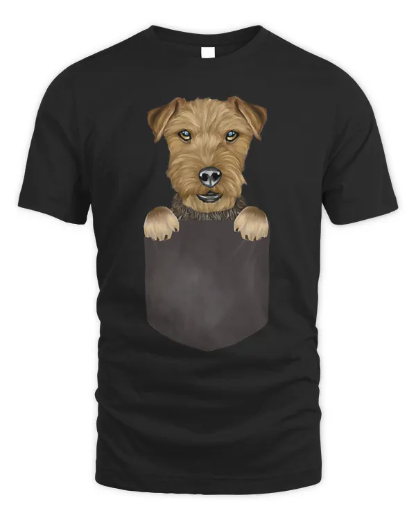 Dog In Pocket Funny Dog Lover Lakeland Terrier T-Shirt