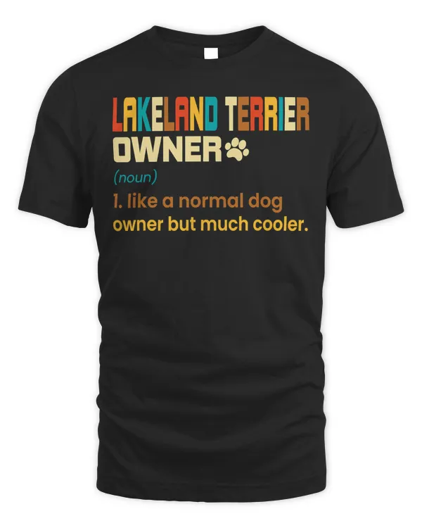 Funny Lakeland Terrier Vintage Retro Dog Mom Dad Gift T-Shirt