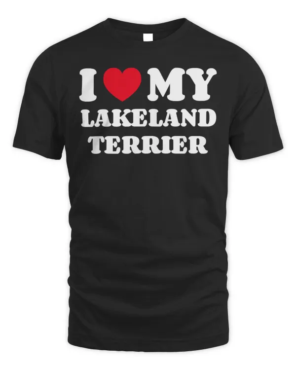 I Love My Lakeland Terrier Dog Owner Heart T-Shirt