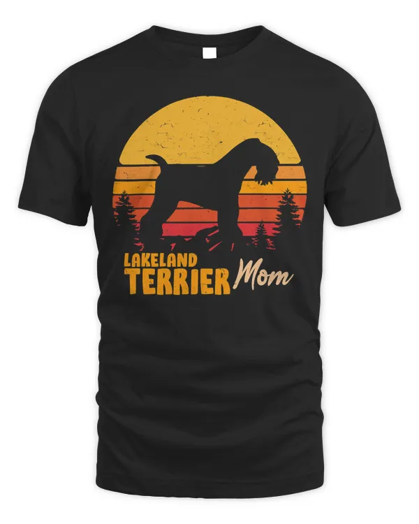 Lakeland Terrier Mom Mama Vintage Retro Dog Women Gift T-Shirt