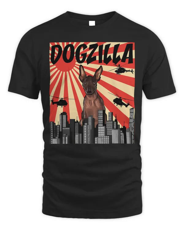 Funny Retro Japanese Dogzilla Xoloitzcuintli T-Shirt