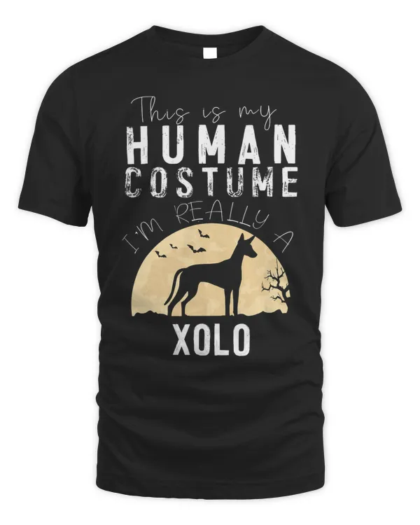 Halloween Human Costume Xolo Xoloitzcuintli Creepy T-Shirt