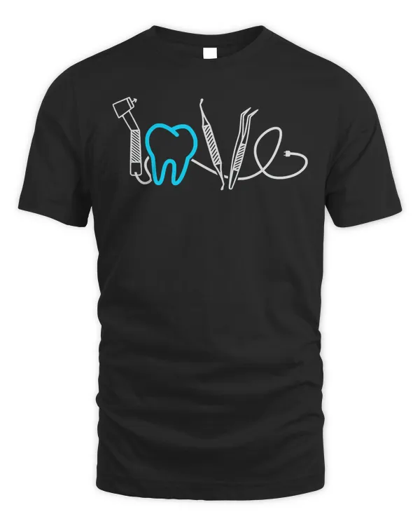 Dental Hygienist Love Dentist T-Shirt orthodontics Gift Tee