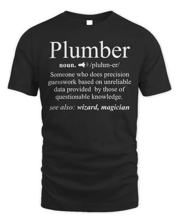 Funny Noun Plumber Definition T-Shirt Plumbing Gift Love