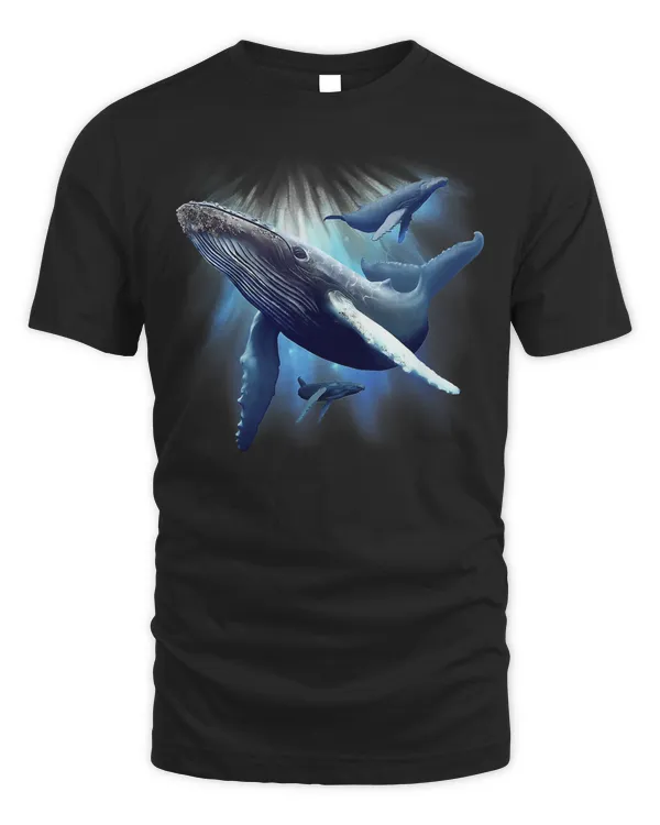 Blue Whale Humpback Marine Sea Animal Ocean Save Whales T-Shirt