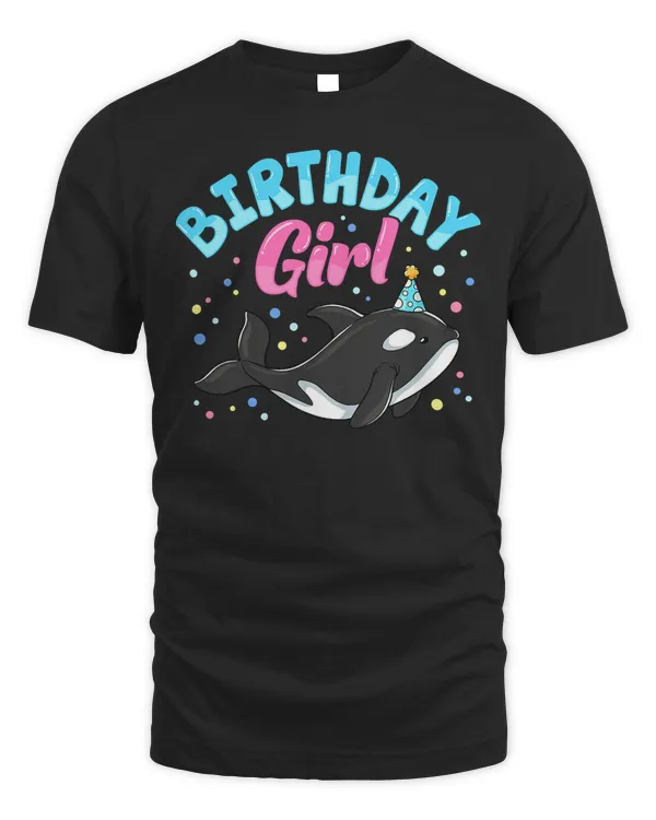 Cute Orcas Killer Whale Birthday Girl Party T-Shirt