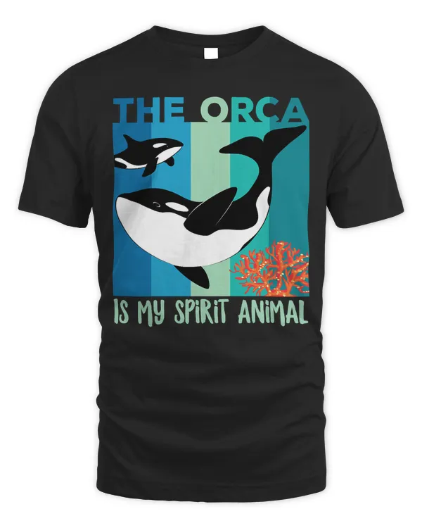 Cute Vintage The Orca Is My Spirit Animal Whale T-Shirt