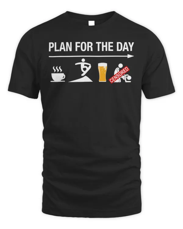 Coffee Ride Snowboard Beer Funny Snowboarding Snowboarder T-Shirt