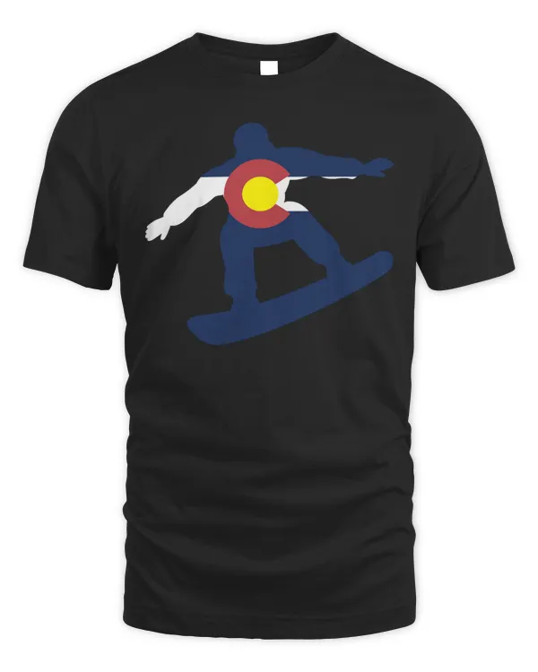 Colorado Flag Snowboarding Winter Hoodie Gift Idea Pullover Hoodie