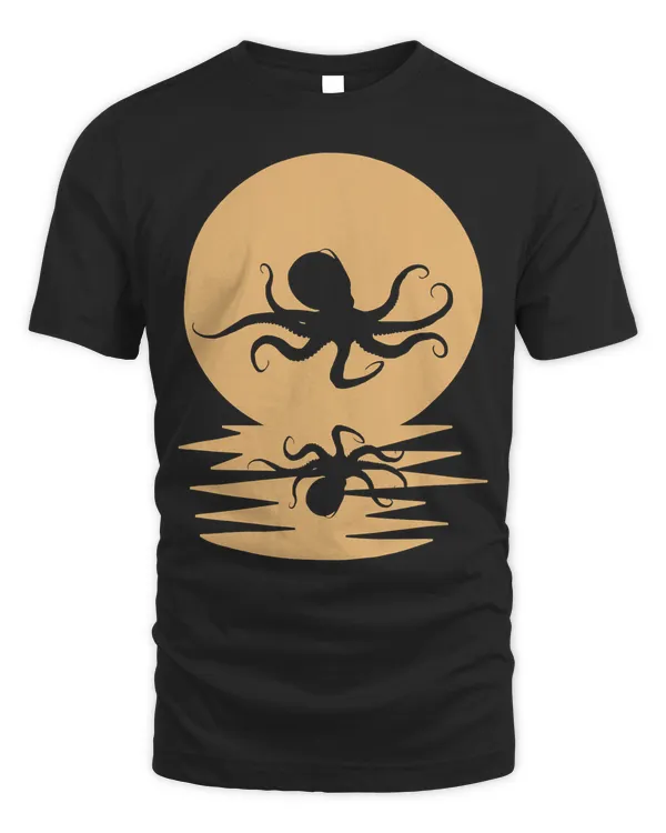 Great Octopus Silhouette Design Octopus T-Shirt