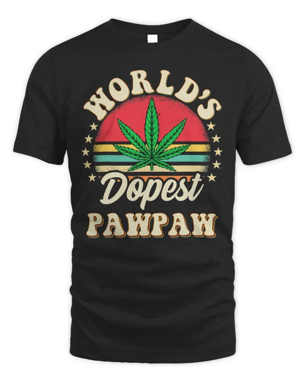 Funny 420 Weed Pot Vintage Matching Worlds Dopest Pawpaw T-Shirt