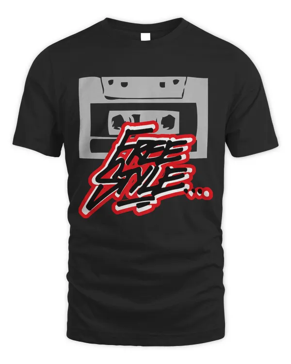 Freestyle Graffiti Cassette Hip-Hop Retro Tape Premium T-Shirt