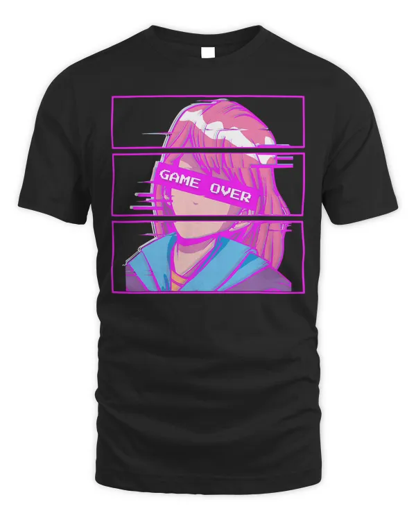 Anime Girl Game Over Senpai Japanese Episode Otaku Manga Top T-Shirt