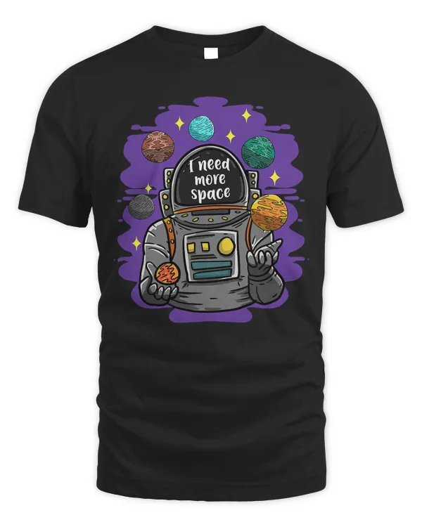 Astronaut Juggle Planets Funny Galaxy Spaceman Juggling Gift T-Shirt