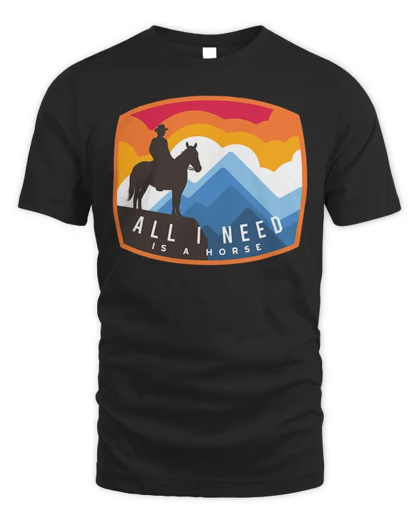 Cowboy Cowgirl Horse Silhouette. Equestrian, Rancher, Farmer T-Shirt