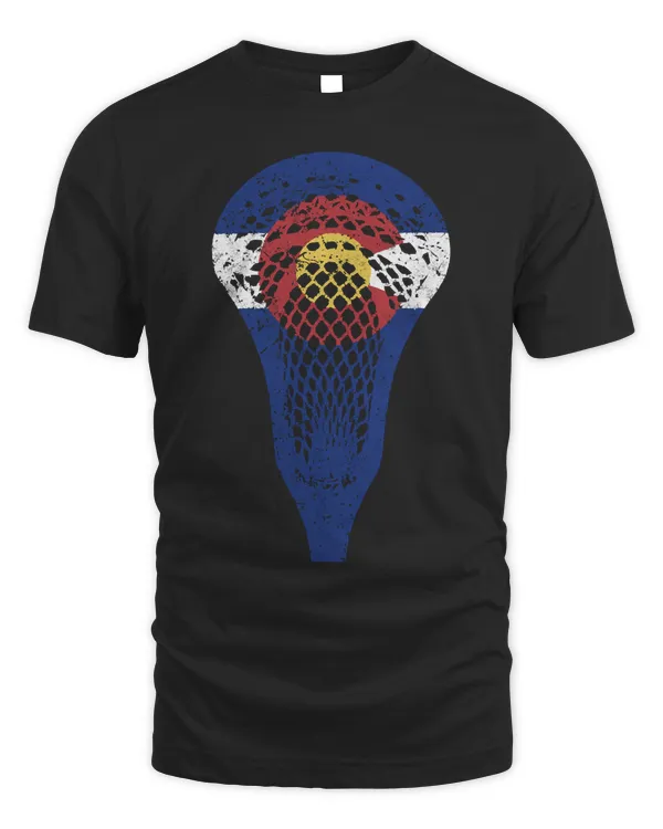 Colorado Lacrosse Hoodie  State Flag Lax Stick design