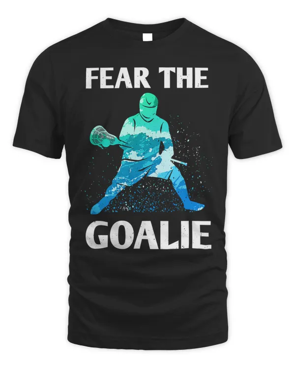 Fear the Goalie Lacrosse Stick & Helmet Men & Boys T-Shirt